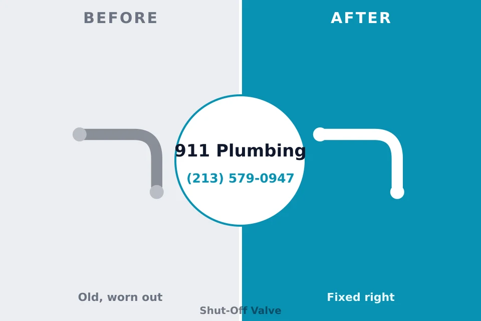 Before and after: plumbing repair Ellinwood, KS